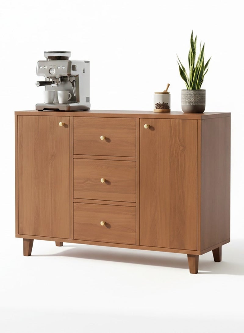 AGD Multifunctional Storage Cabinet, Complete Coffee Corner with Elegant Design, 2 Doors and 3 Drawers, 100*30*80 cm - Image 1